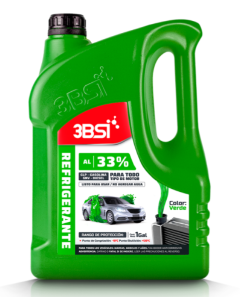 Envase de aceite 3BSI 3BSI REFRIGERANTE 3B 33% VERDE - GL 3.78LT grado N/A - Lubricentro Piloto